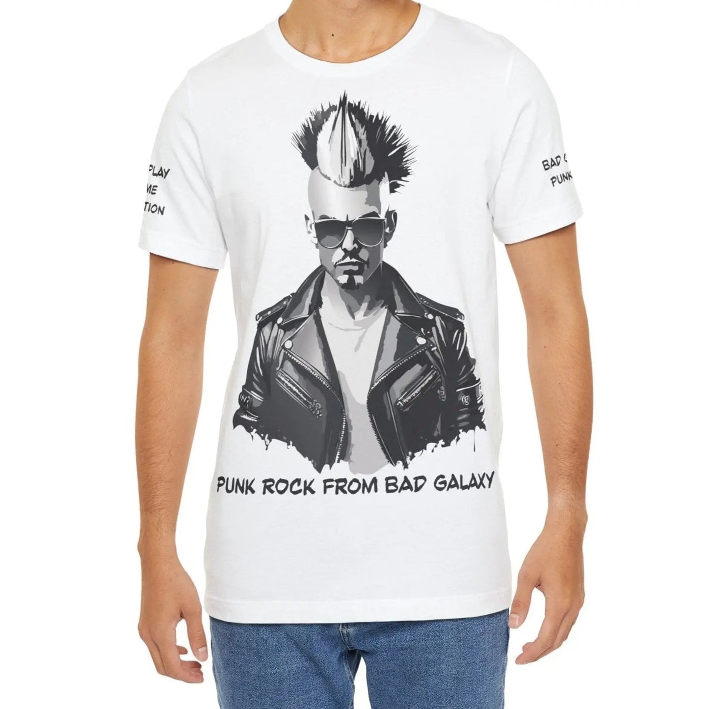 Bad Galaxy Punk Rock Tee Shirt Made In USA With Eco Friendly Ink 100 Percent Cotton