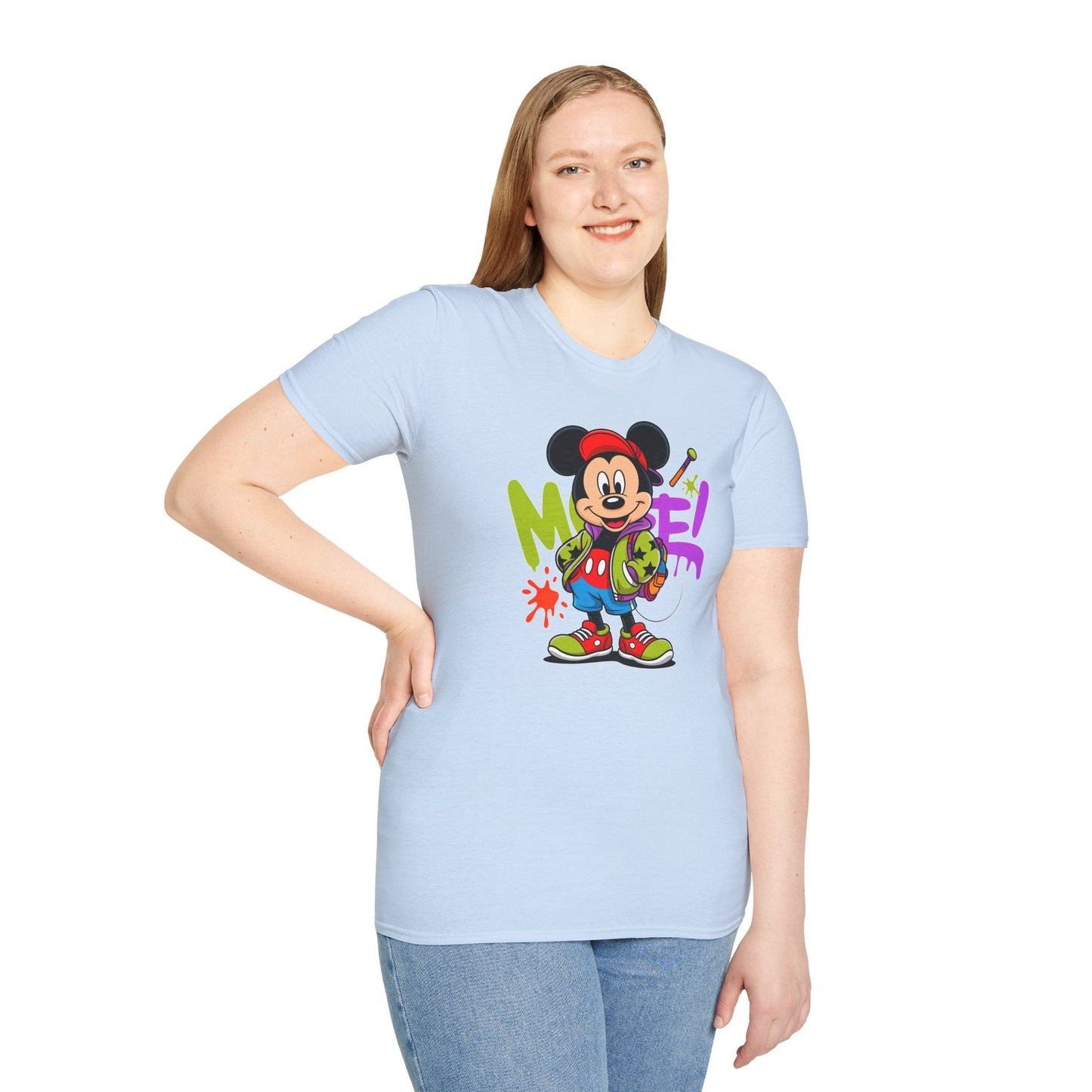 Unisex Cartoon T Shirt with Animation Design Funny Animals Tee Gildan Softstyle 64000