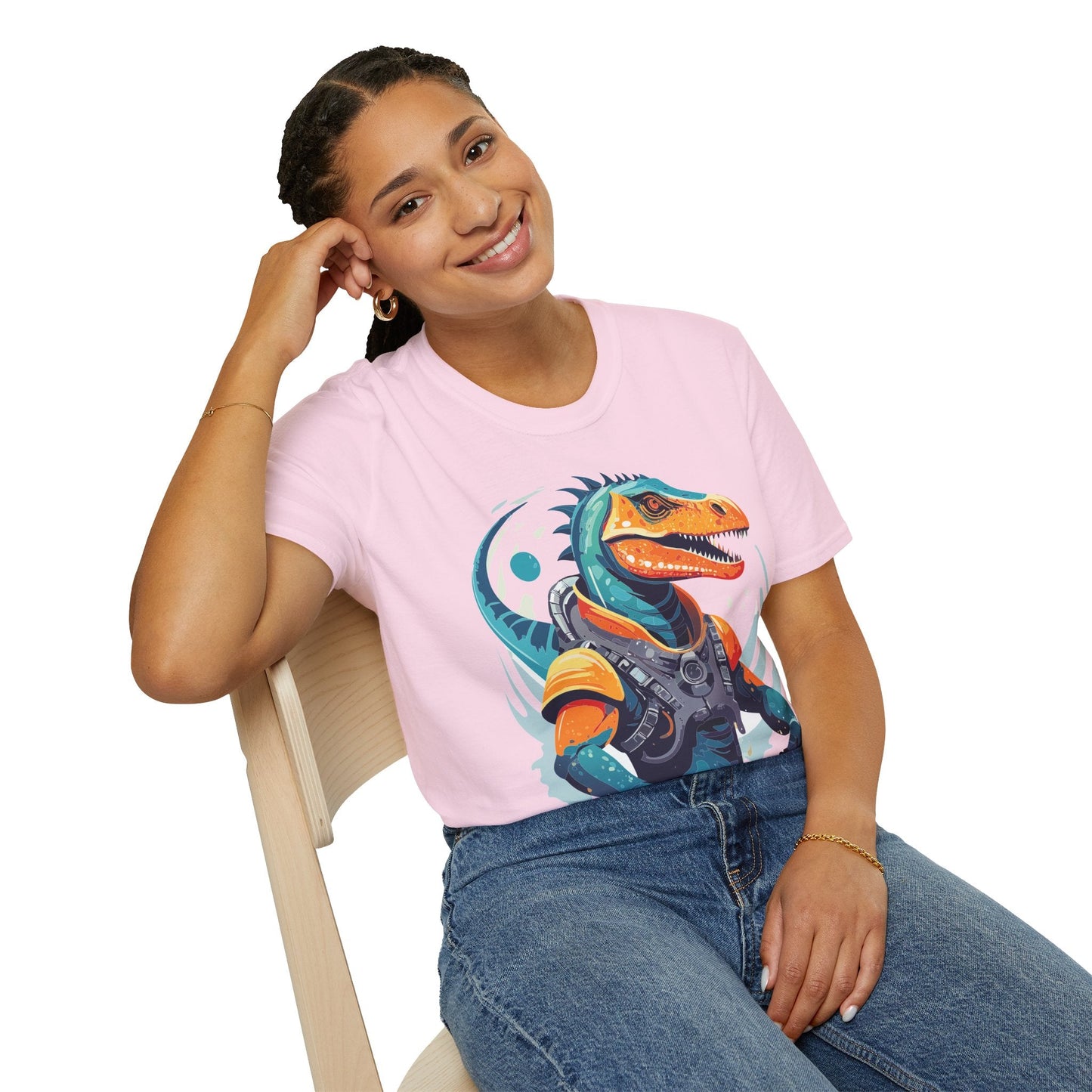 Alien Graphic Unisex Cotton Softstyle UFO Artwork Tee 10