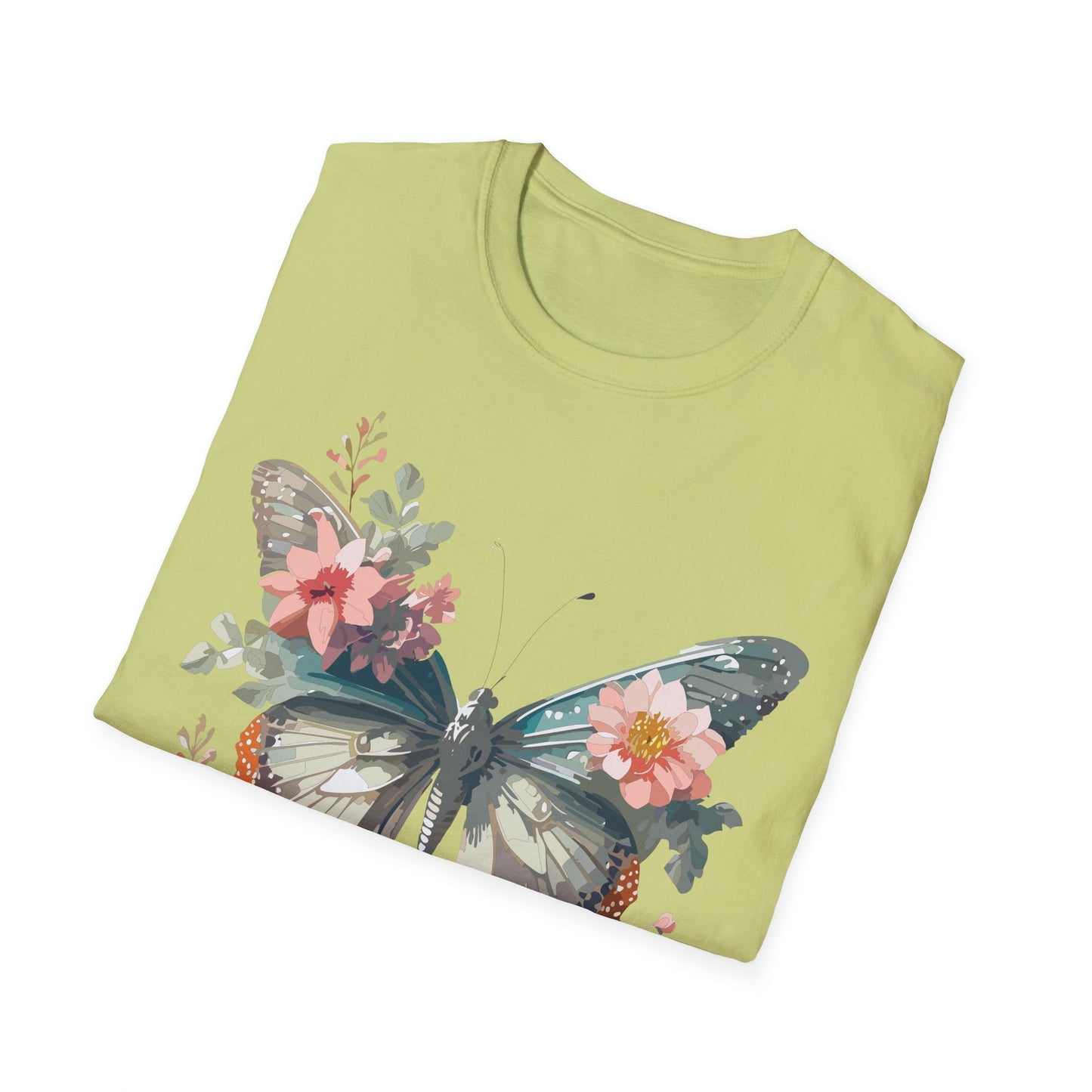 Butterfly Shirt Unisex Softstyle T Shirt Gildan 64000 Lightweight Ring Spun Cotton Monarch Design
