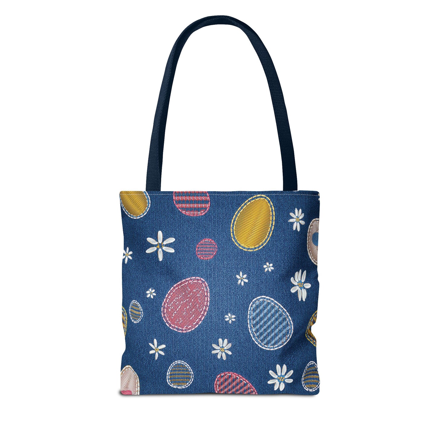 Easter Graphic Design Denim Fabric Imitation Print Unisex Canvas Bag Poly Spun 3 Sizes Tote Bag 204-15