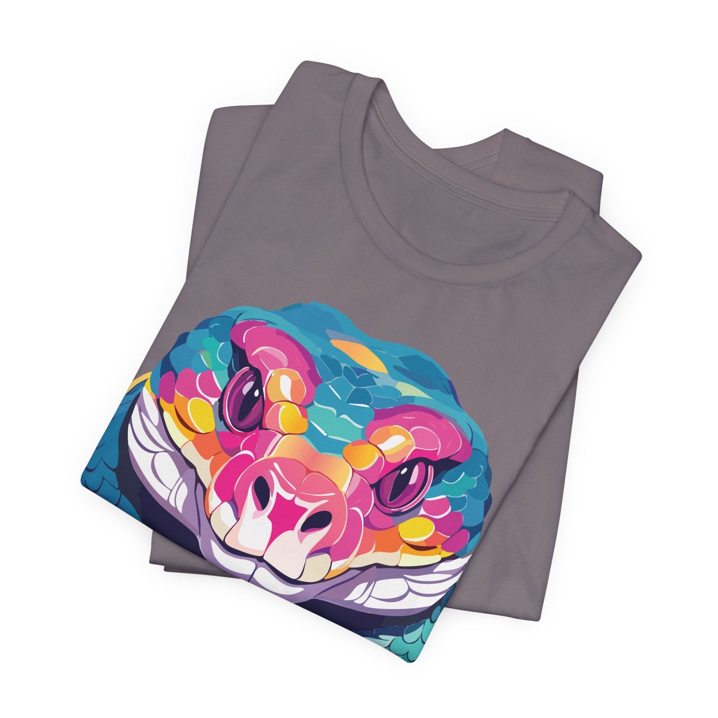 Unisex Animal Tee Shirt With Art Design, Wild Animals Short Sleeve Graphic Tee For Everyday Wear