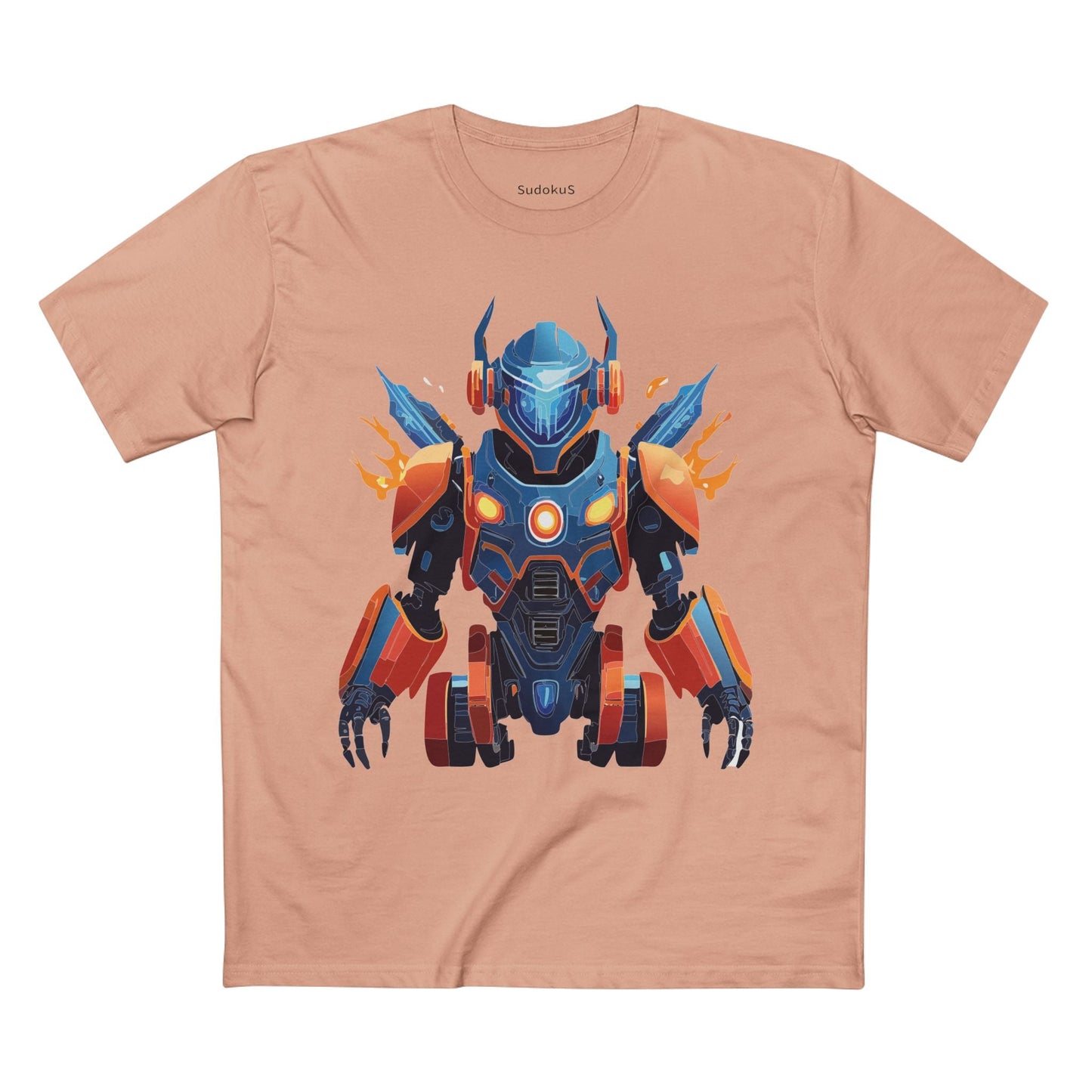 Cyborg Robot Graphic Unisex 100 Cotton Staple Tee 4
