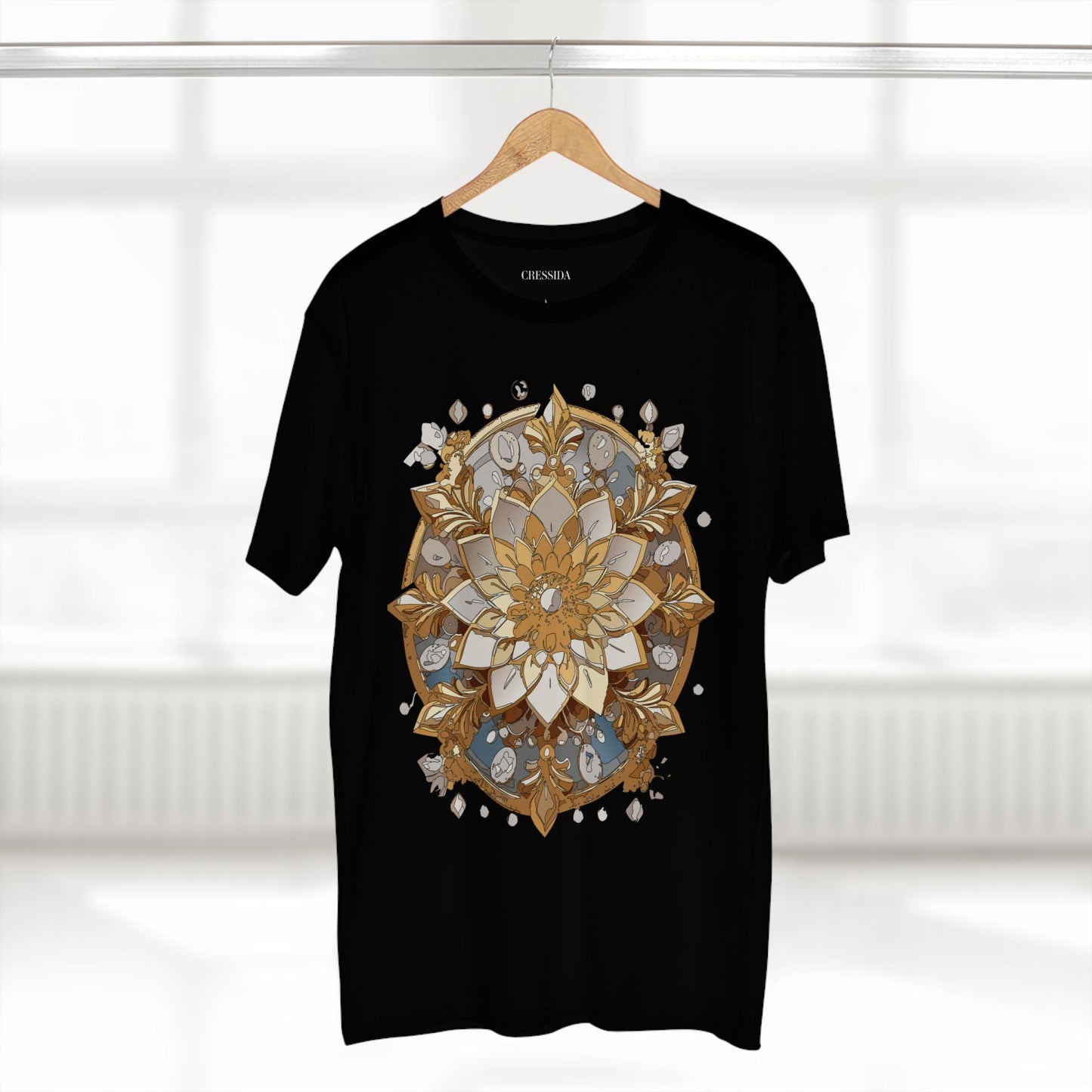 Floral Graphic T-Shirt Unisex 100 Cotton Art Design with Antique Flowers Tee 21
