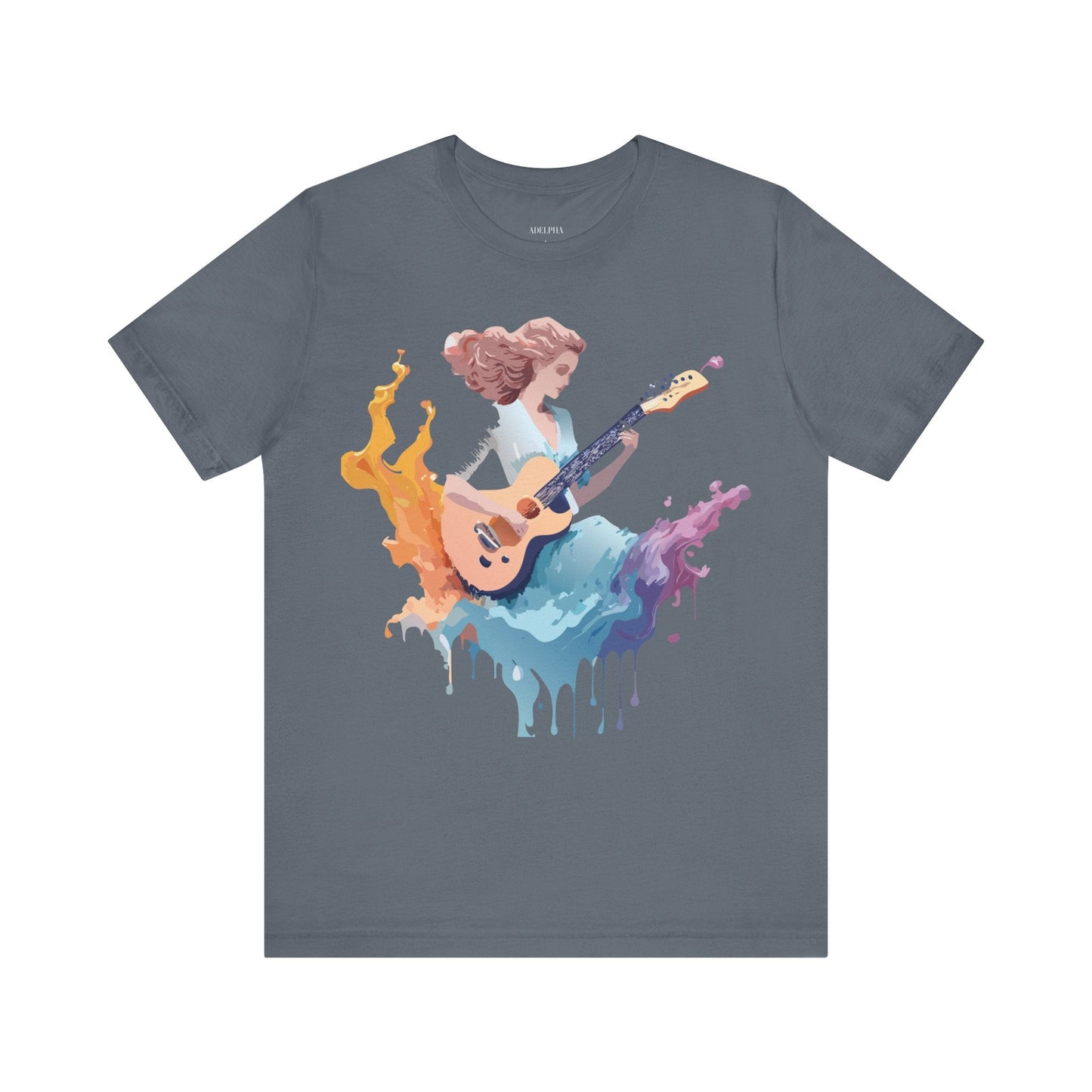 Adelpha Music Graphic Tee Unisex Vintage Inspired Art Design Short Sleeve T Shirt