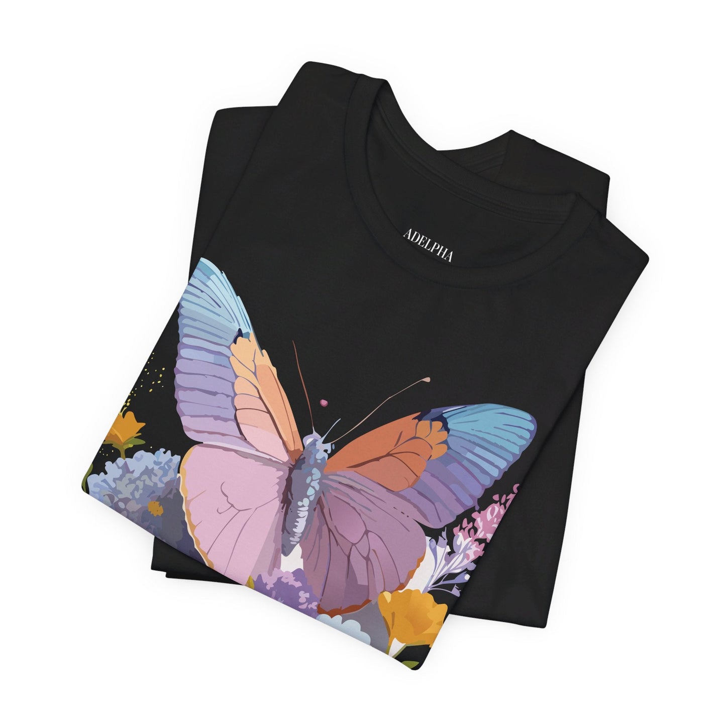 Butterfly Graphic Tee Unisex Short Sleeve Vintage Inspired Art Adelpha