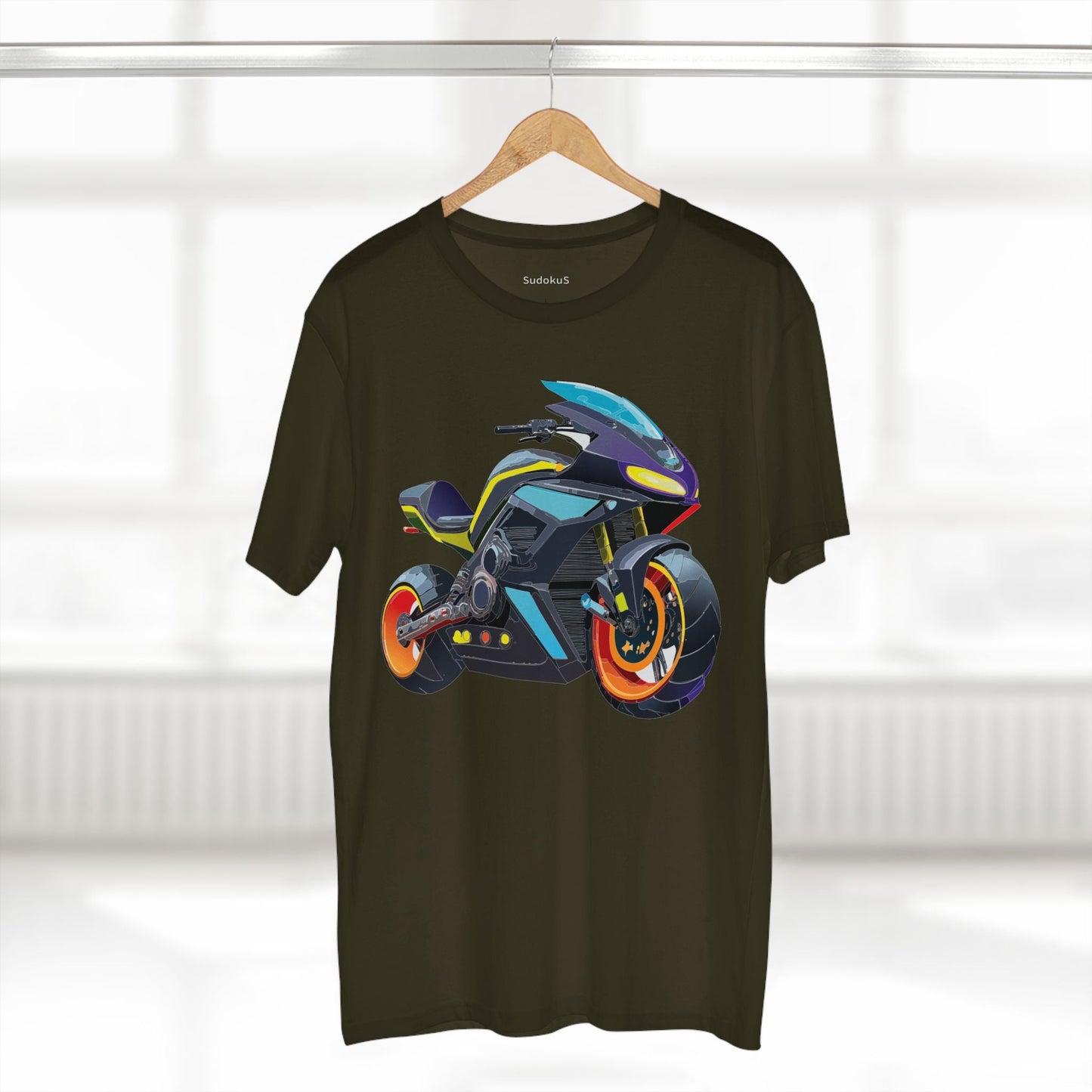 Moto Bike Graphic Unisex 100 Cotton Staple Tee 27