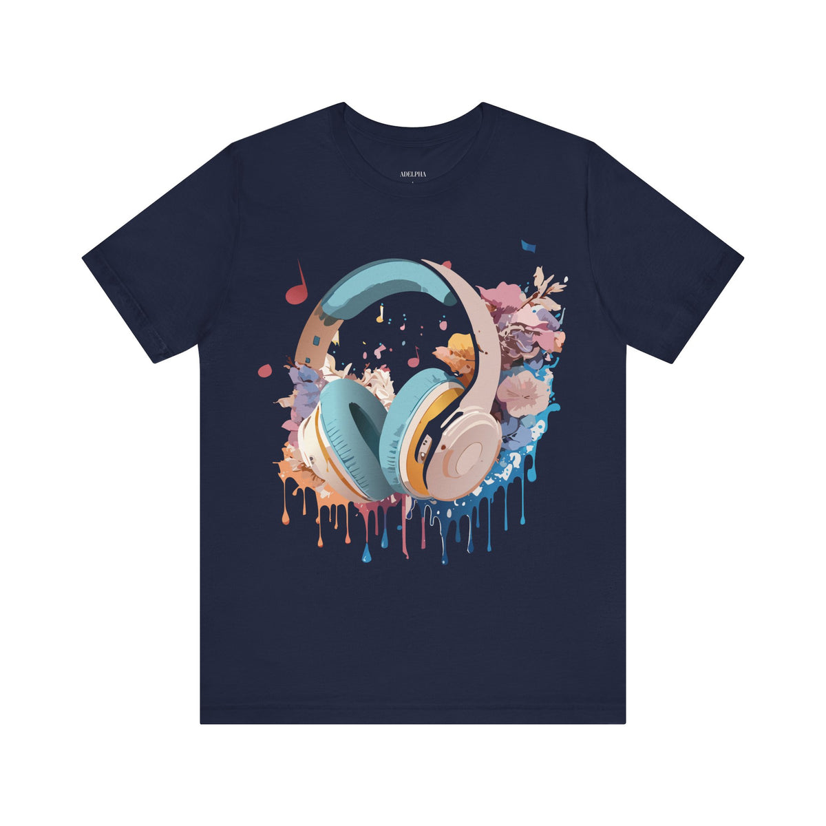 Music Graphic Unisex Cotton Bella+Canvas Tee with Art Design m79