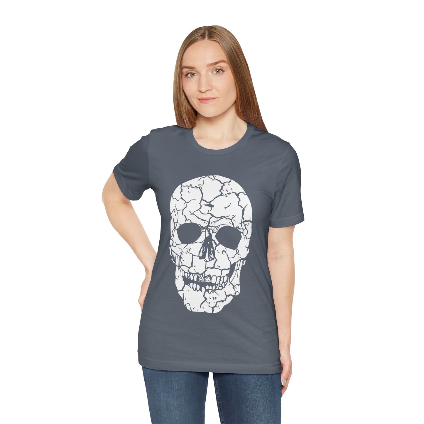 Unisex Cotton Tee Shirt with Skull