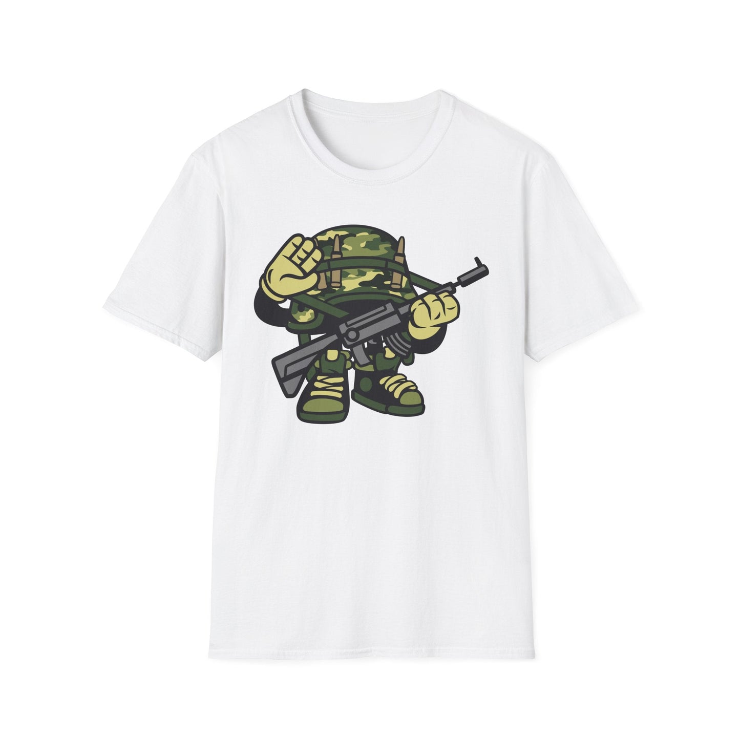 Cartoon T Shirt Animation Tee Funny Art Design Unisex Softstyle 64000 Lightweight Cotton Tee