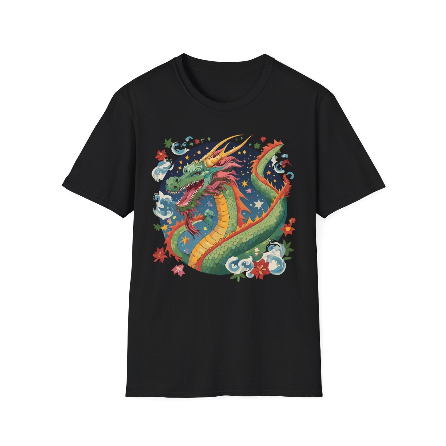 Dragon Graphic Unisex 100 Cotton Tee with Animal Artwork Design 9
