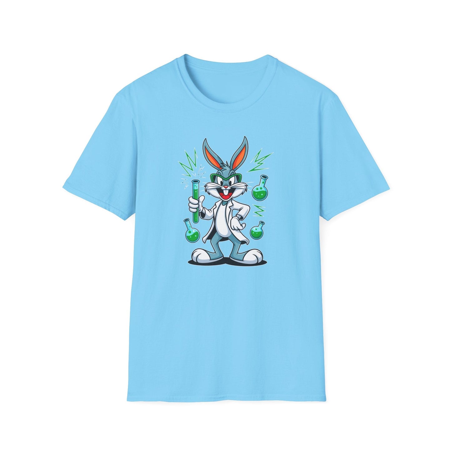 Bugs Bunny T Shirt Unisex Softstyle Cartoon Tee 100 Percent Ring Spun Cotton Graphic Artwork