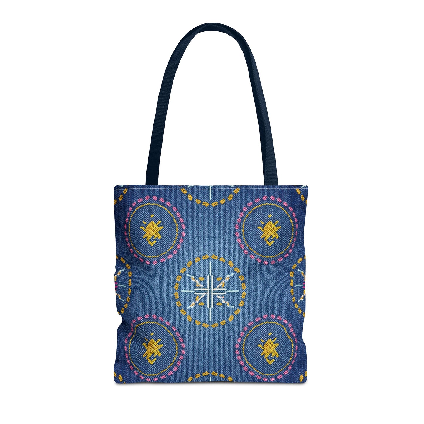 Diwali Graphic Denim Fabric Imitation Print Unisex Canvas Bag Poly Spun 3 Sizes Tote Bag 205-3
