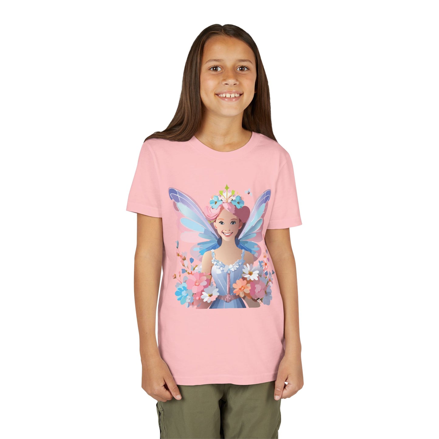 Enchanting Fairy Floral Youth Short Sleeve Tee - Perfect for Spring Celebrations (9-14)