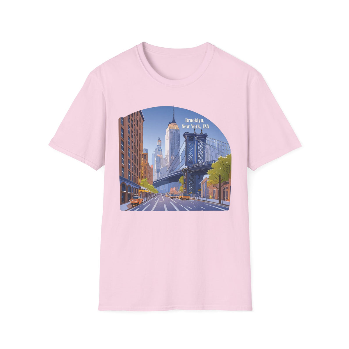 Brooklyn New York Skyline T-Shirt | Manhattan Bridge Cityscape
