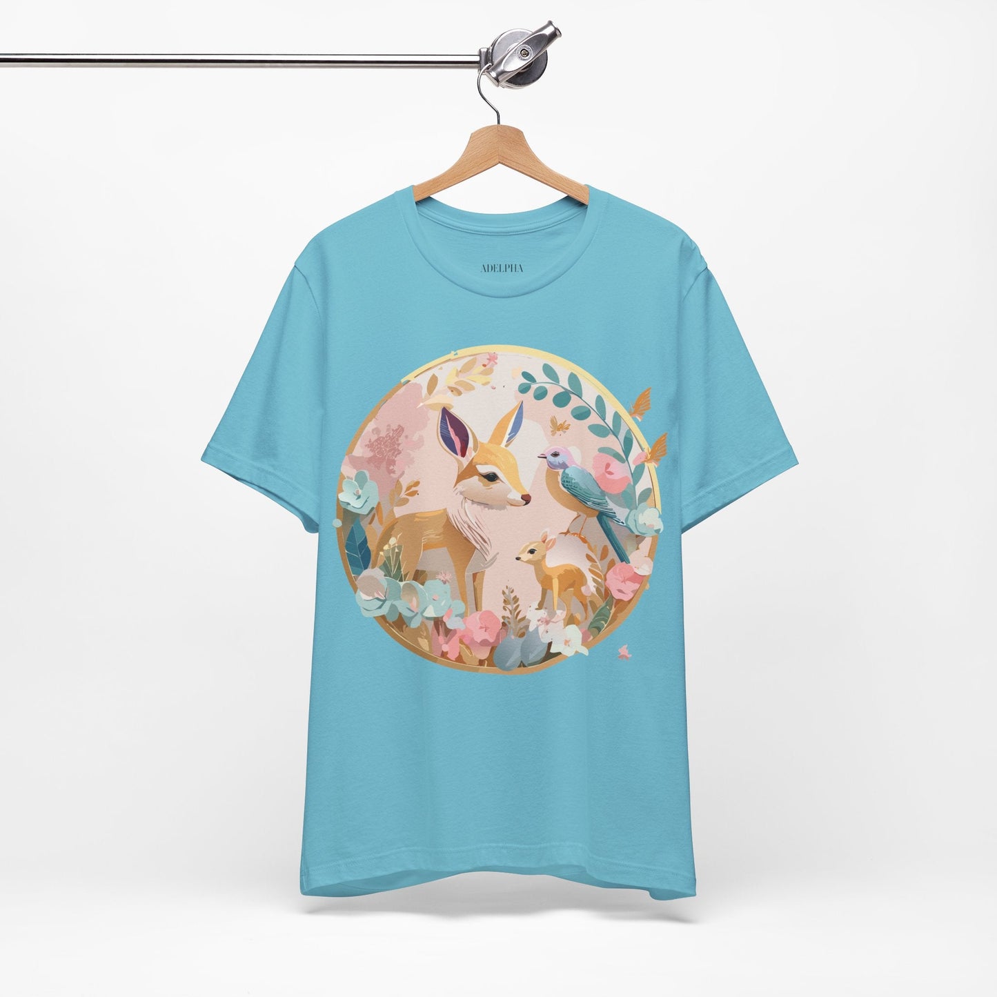 Adelpha Medallion Graphic T Shirt Unisex Short Sleeve Vintage Inspired Art Design Tee