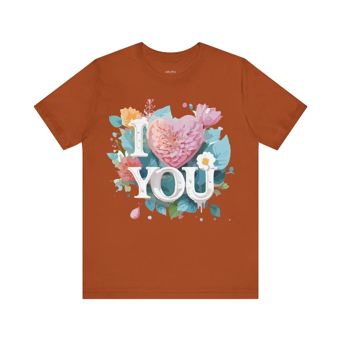 Valentine Day Graphic Unisex 100 Cotton Vintage Artwork with Love and Flower Design Tee 9