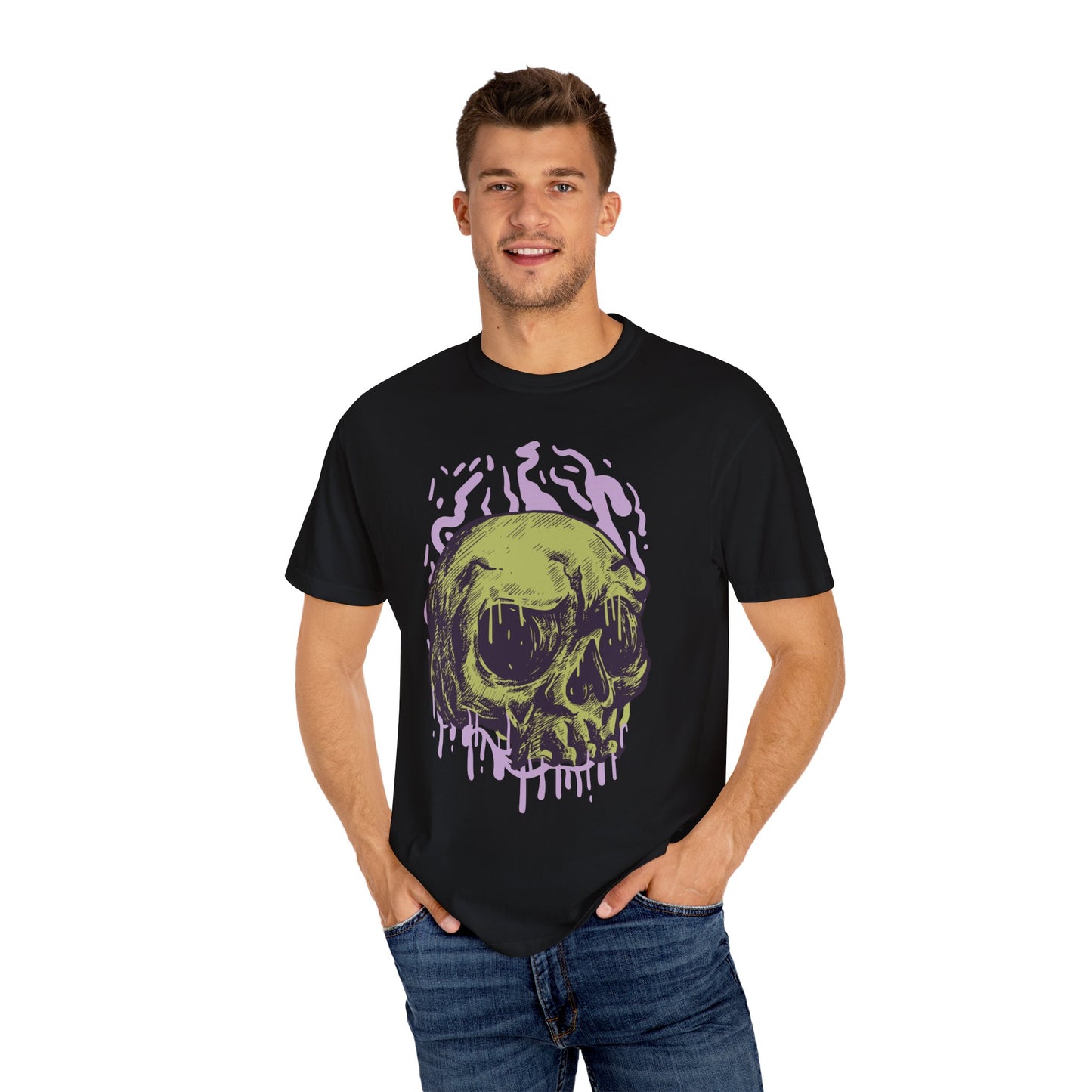 Tee-shirt unisexe en coton avec tête de mort 