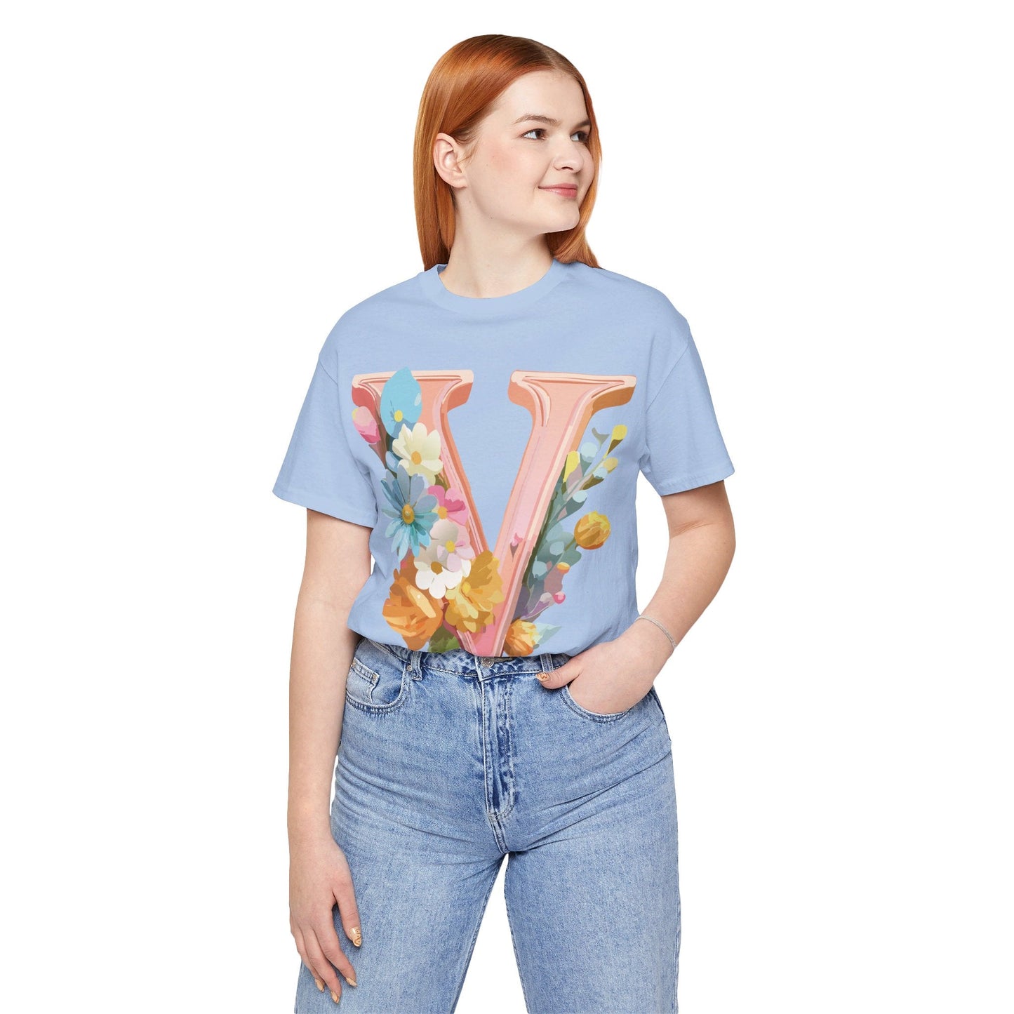 Letter V Shirt Unisex Graphic Tee With Vintage Inspired Artwork From Adelpha Official Edition