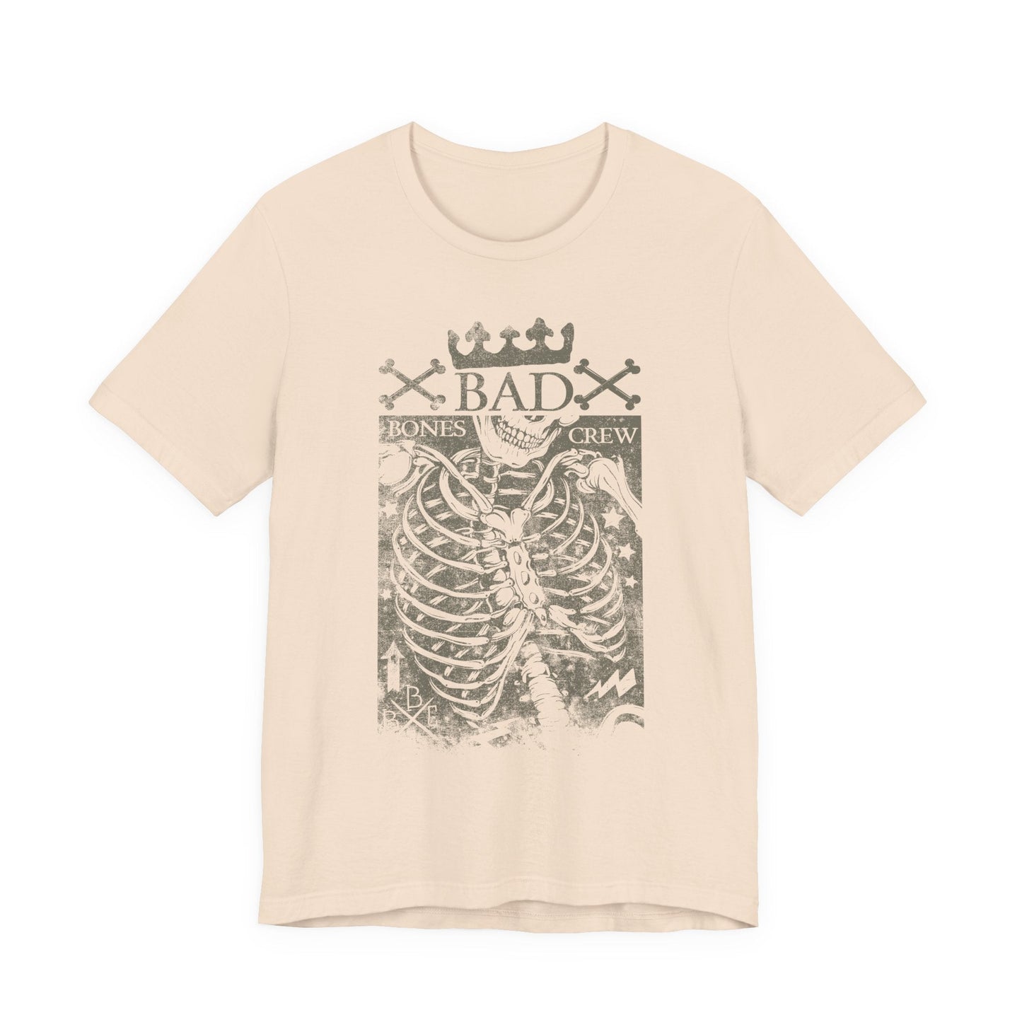 Skeleton Ribcage Tee Bones Crew Graphic Shirt A-10