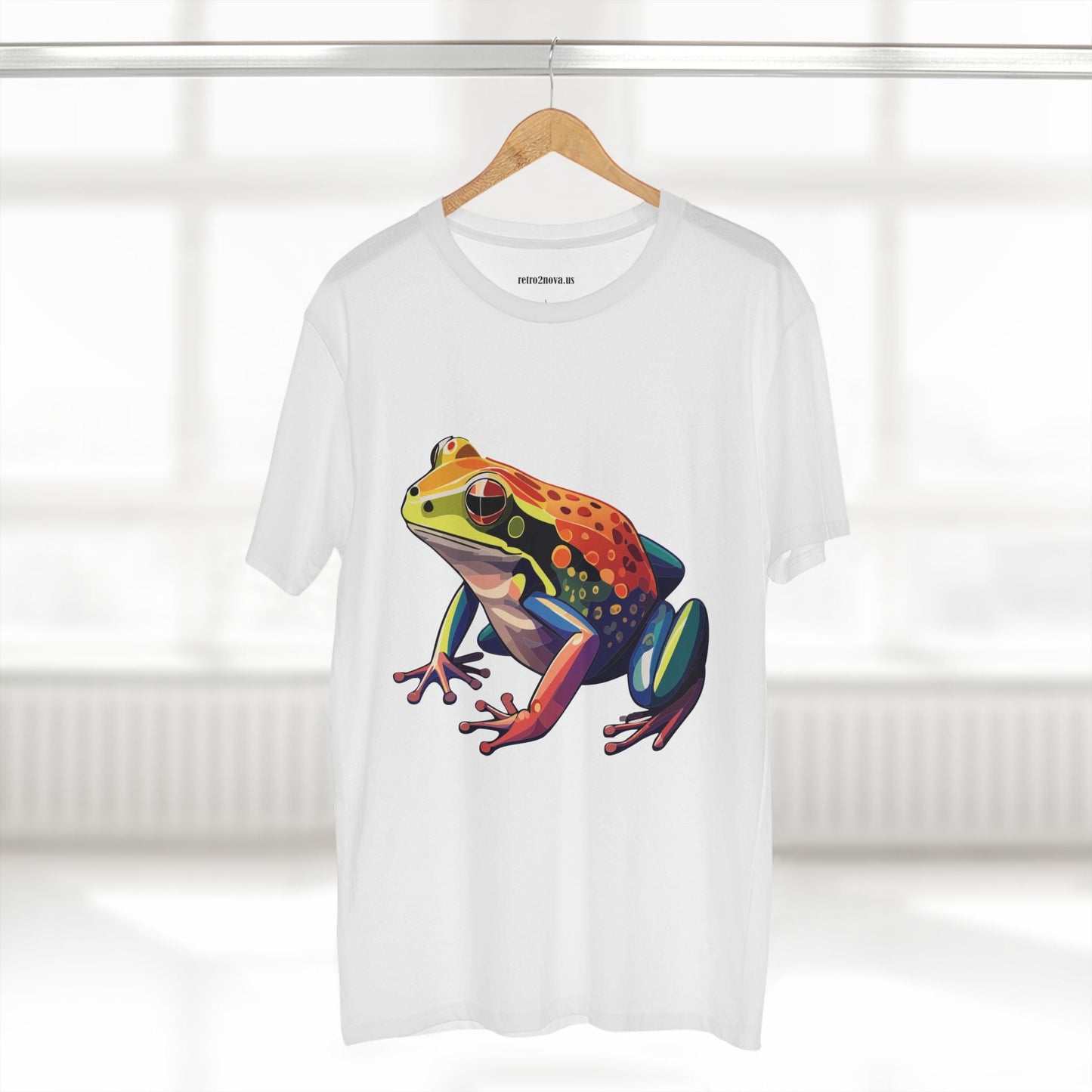 Unisex Premium Cotton Tee Frog Animal Shirt Original Art Design Retro2Nova Art Collection Exclusives