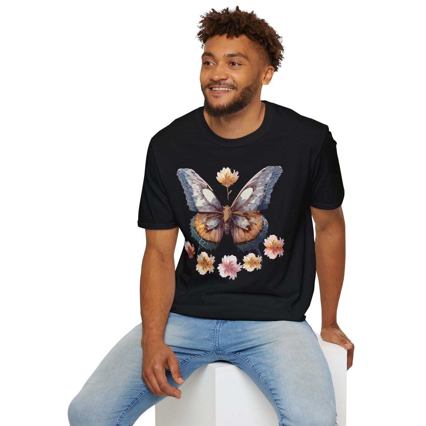 Butterfly Shirt Unisex Monarch Butterfly Tee Gildan Softstyle 64000 Ring Spun Cotton