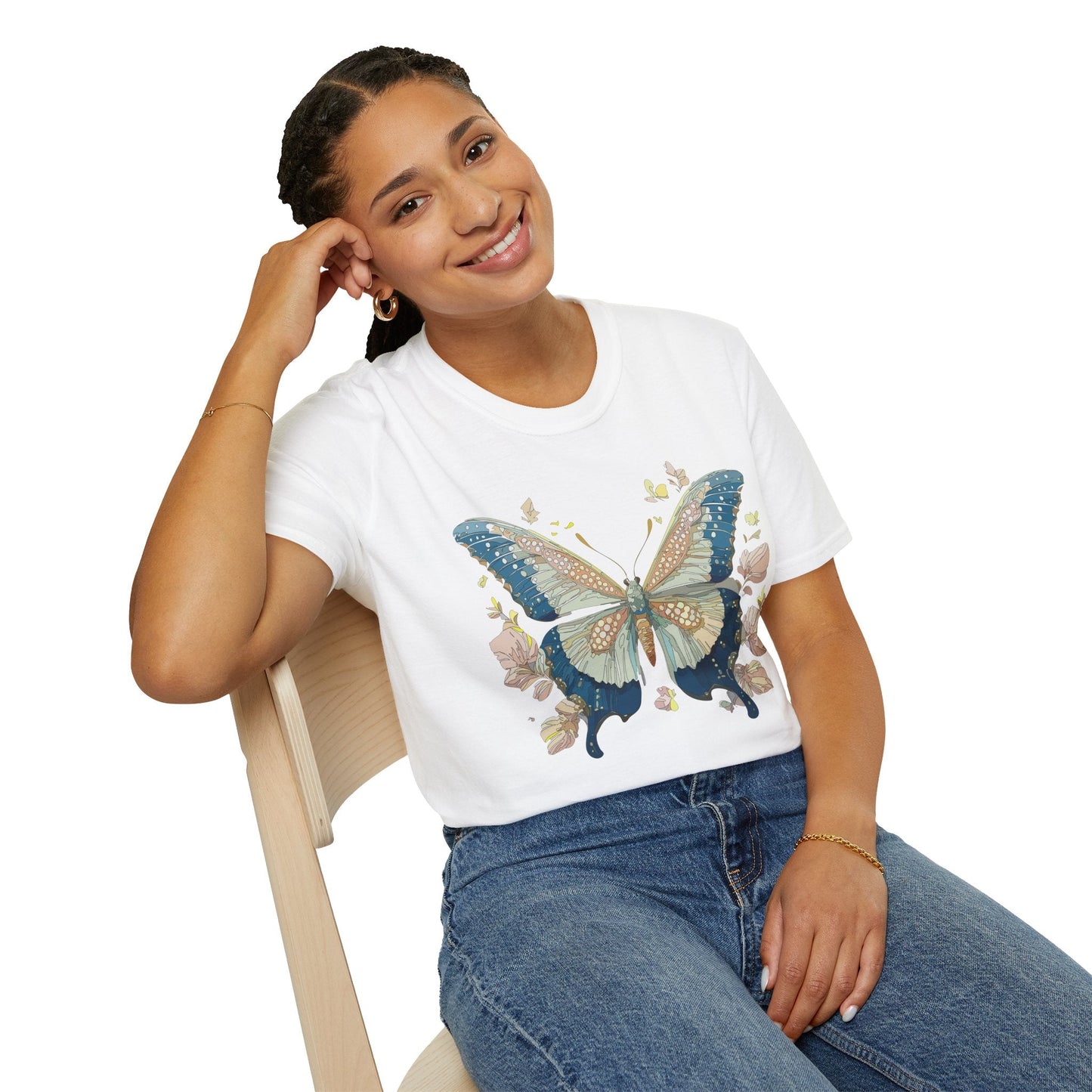 Butterfly Shirt Unisex T Shirt Monarch Butterfly Softstyle Gildan 100 Cotton Tee