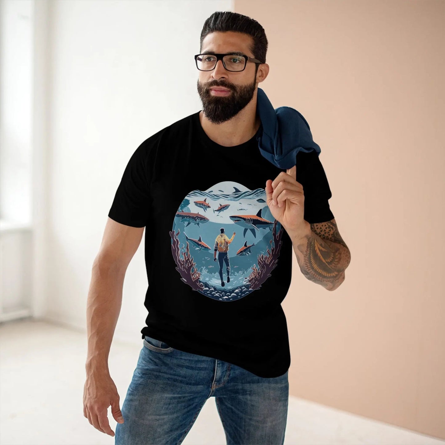Ocean Coast Graphic Unisex 100 Cotton Staple Tee 4