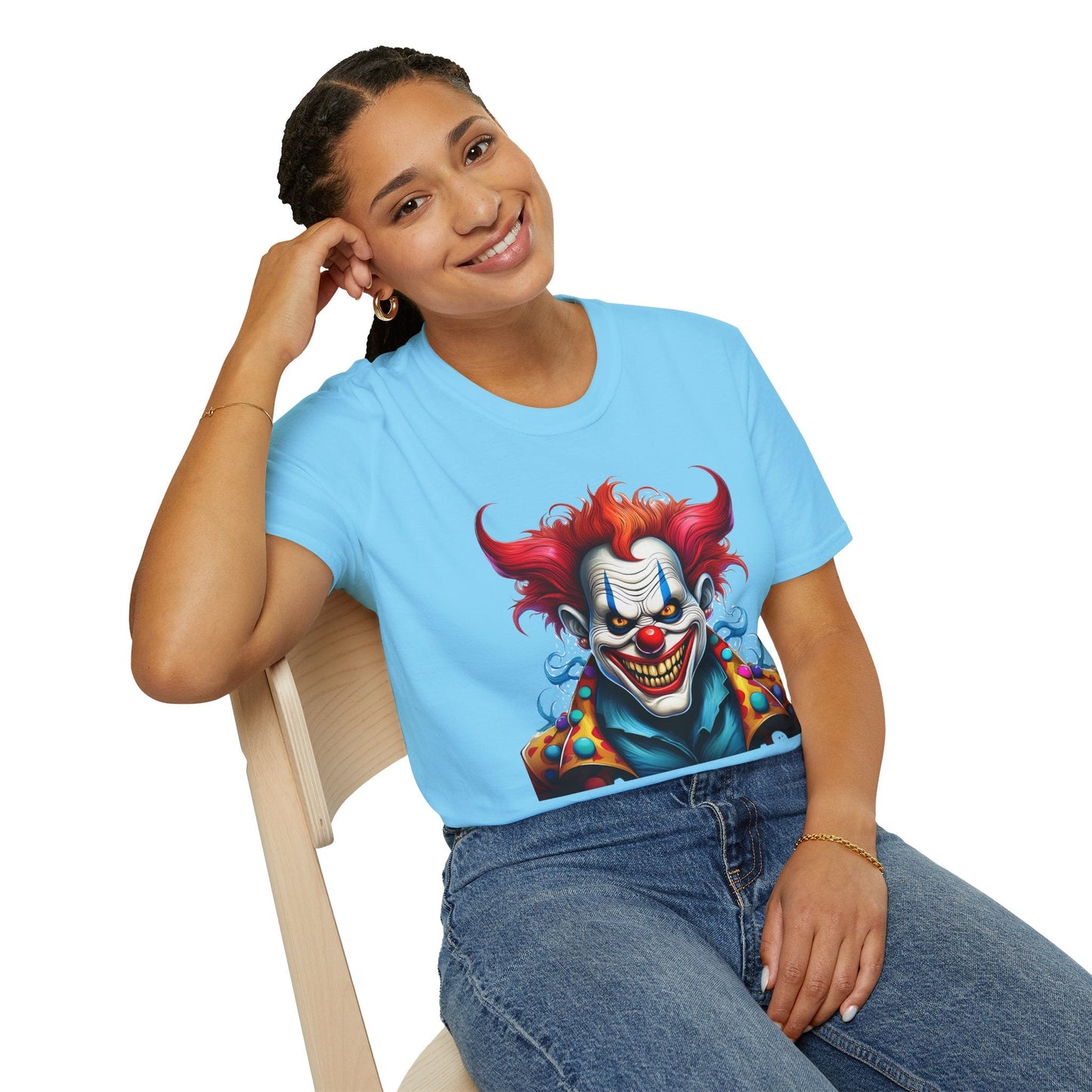 Clown Shirt Unisex Tee Circus Shirt Funny Man Shirt Scary Man Tee 100 Percent Cotton Gildan 64000