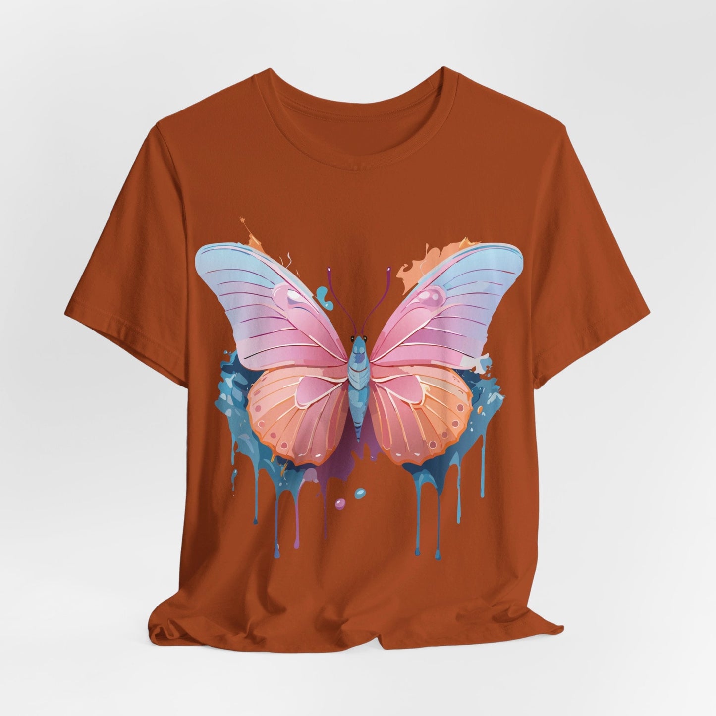Butterfly Graphic Unisex 100 Cotton Lightweight Vintage Design Jersey Tee 88