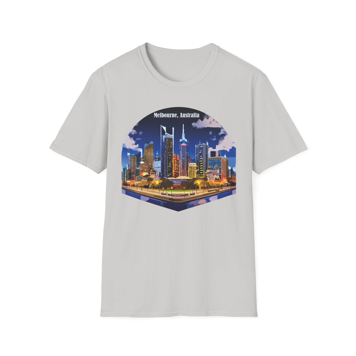 Melbourne Australia Skyline T-Shirt | Cityscape Nightscape Tee