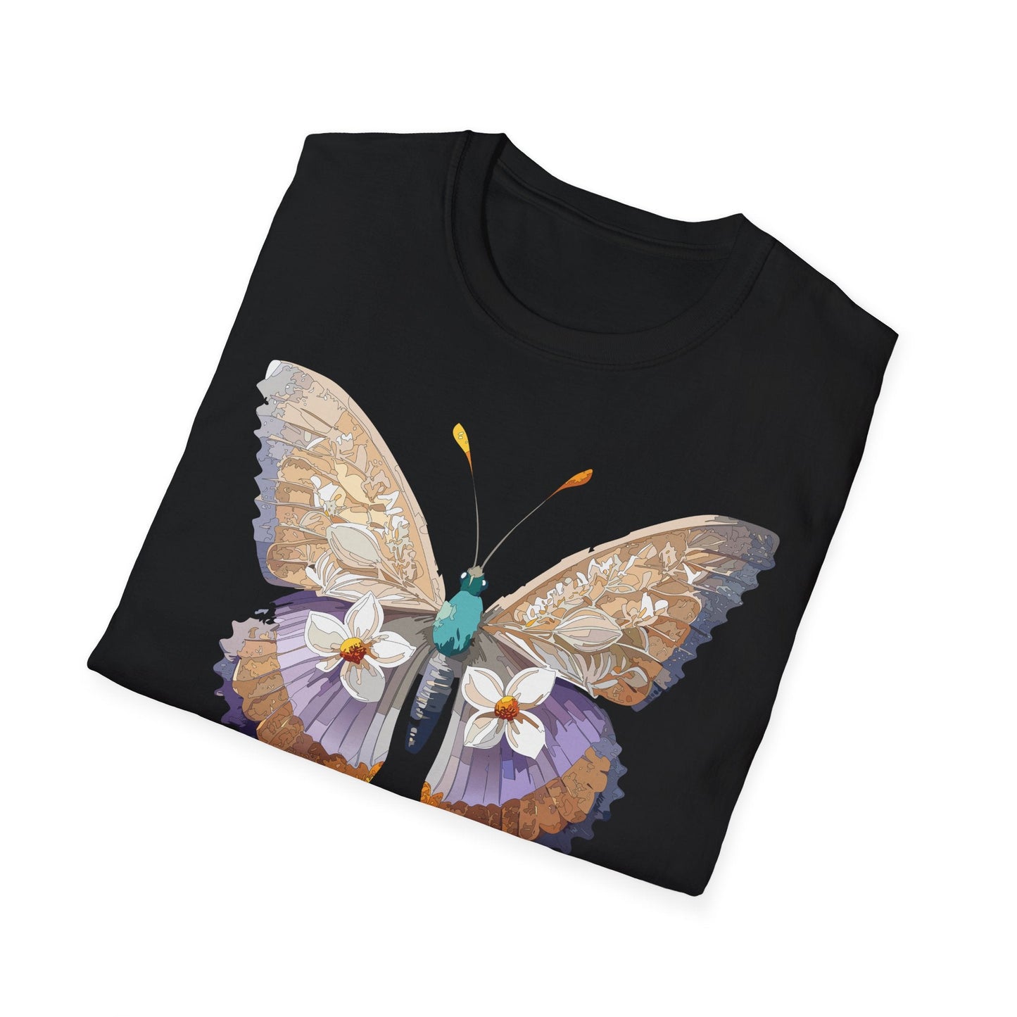 Butterfly Shirt Unisex T Shirt With Monarch Design Softstyle Gildan 64000 100 Percent Cotton Tee