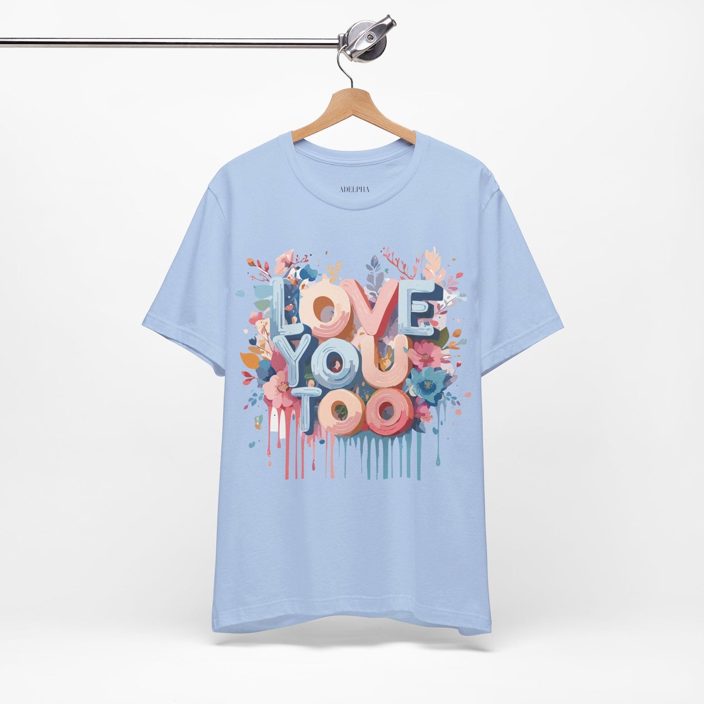 Valentine Day Graphic Unisex 100 Cotton Vintage Artwork with Love and Flower Design Tee 41