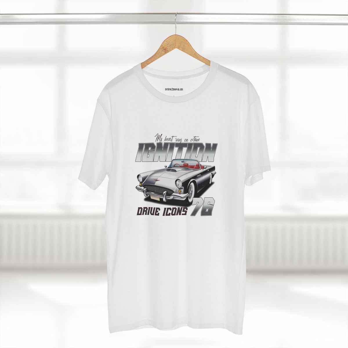 Retro Car Vintage Graphic Tee Staple Unisex 100 Cotton Tee Shirt - RC-11