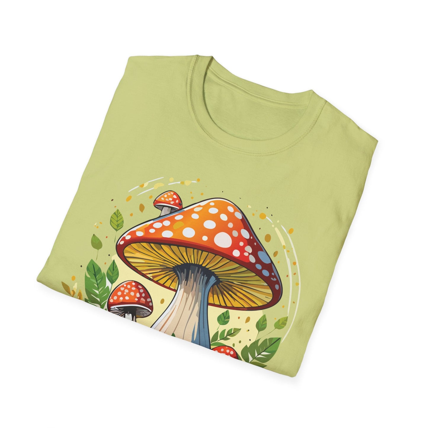 Mashroom Tee Shirt Unisex Funny Mashroom Design Softstyle 64000 Ring Spun Cotton Tee