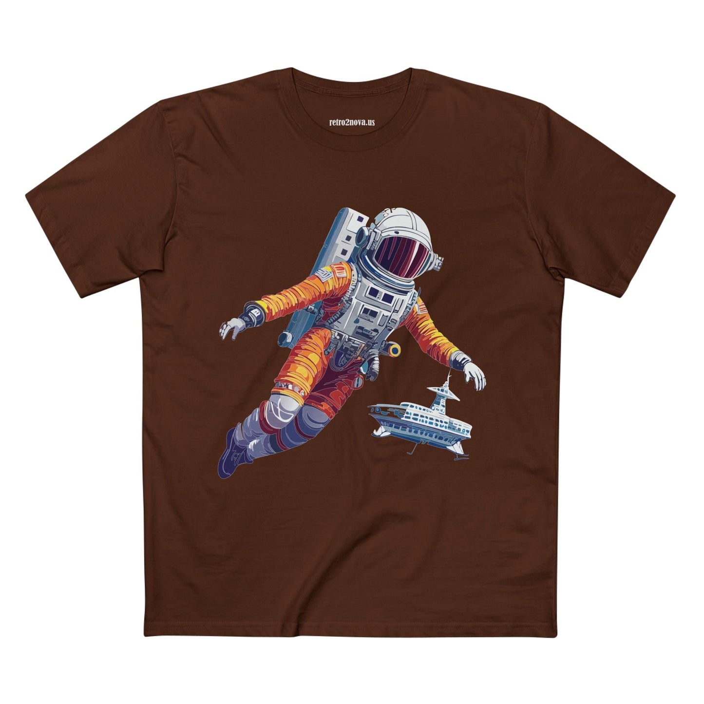 Cosmos Astronaut Shirt CS21 Unisex Premium Cotton Tee with Original Art Design Retro2Nova