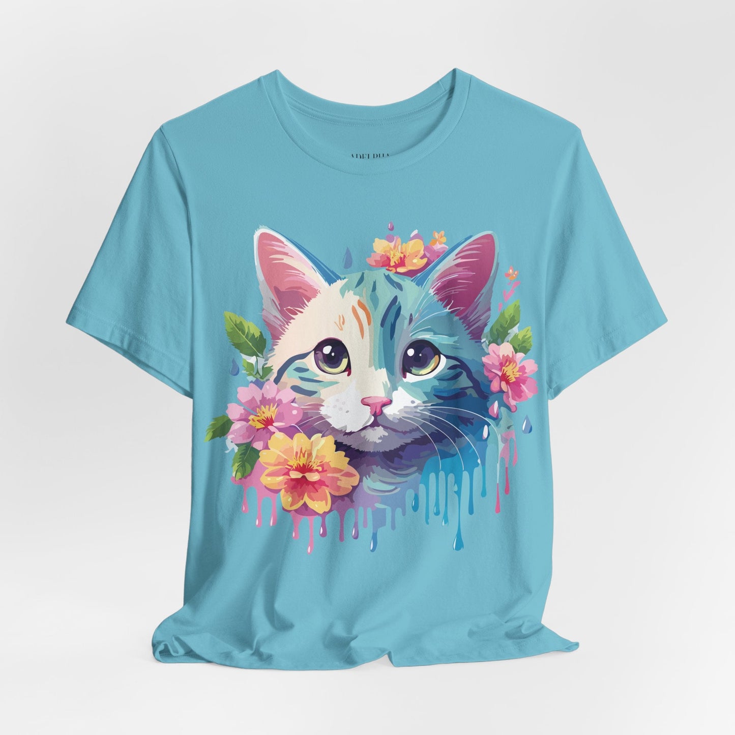 Cat Graphic Tee Unisex Shirt Adelpha Vintage Inspired Short Sleeve