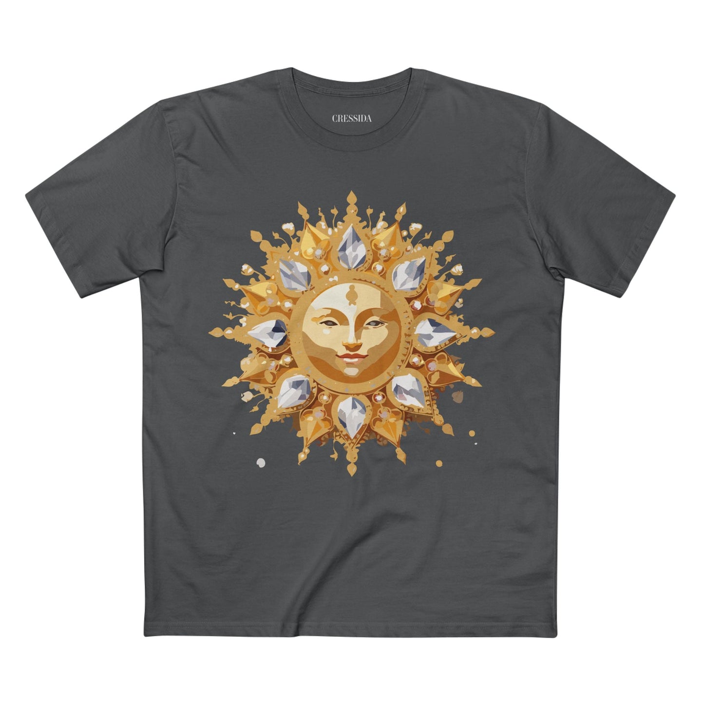 Gold Sun Graphic Unisex 100 Cotton T-Shirt with Golden Art Design 4
