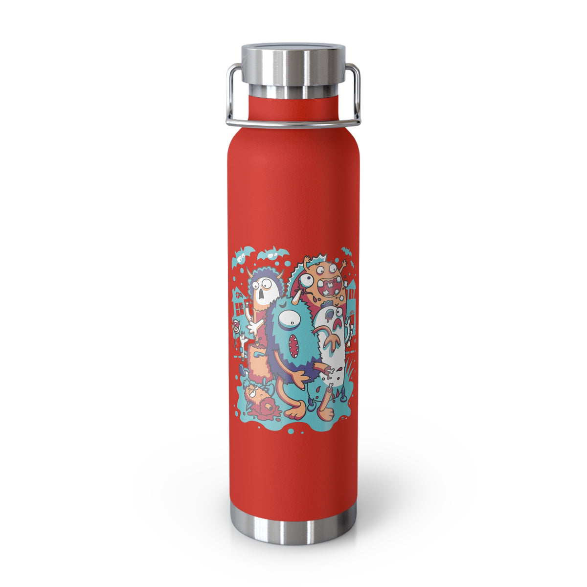 22oz Copper Insulated Water Bottle with Cartoon Design - CV73
