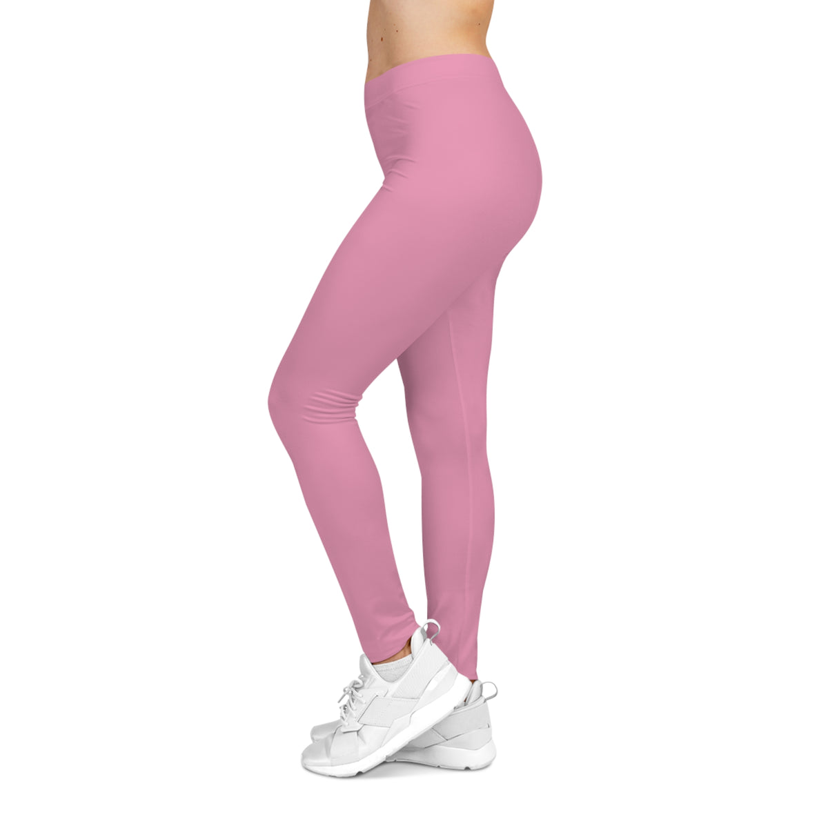 Pink Mist Color Women's Poly-Span Casual Leggings XS-2XL