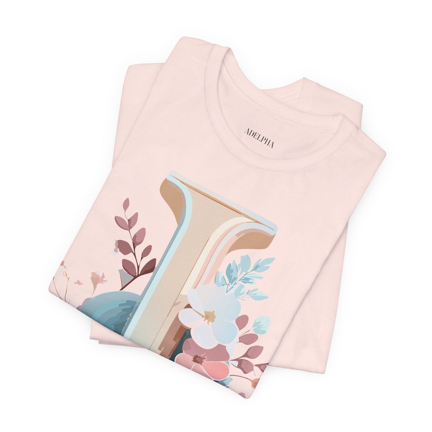 Letter J Shirt Graphic Tee For Unisex Style By Adelpha Vintage Inspired Art Tee Design