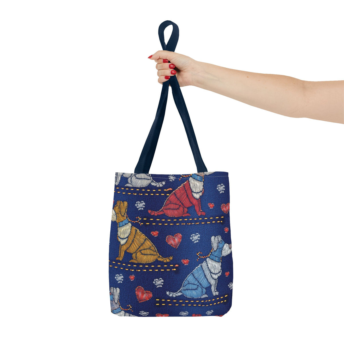 Love Day Graphic Design Denim Fabric Imitation Print Unisex Canvas Bag POLY 3 Sizes Tote Bag 201-14