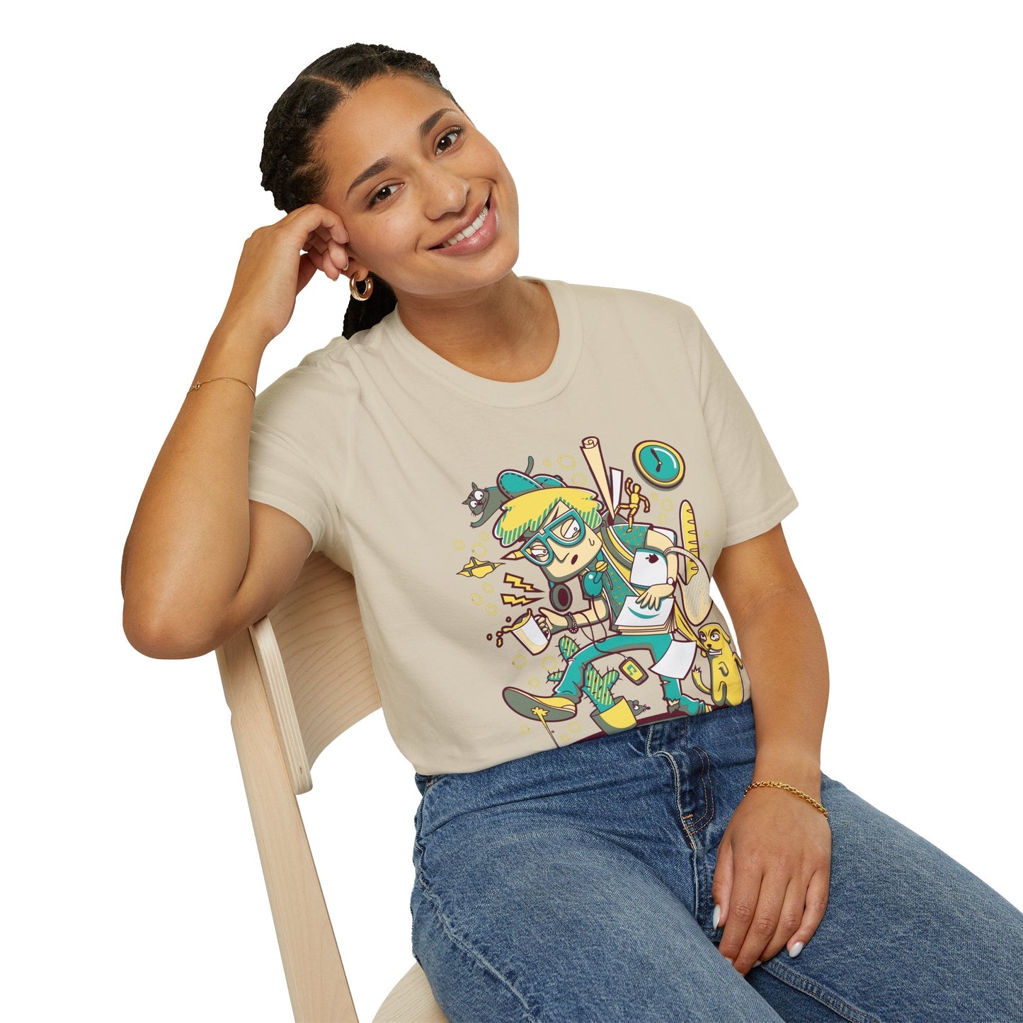 Cartoon T Shirt Animation T Shirt Funny Tee Shirt Unisex Gildan Softstyle 64000 Cotton Tee