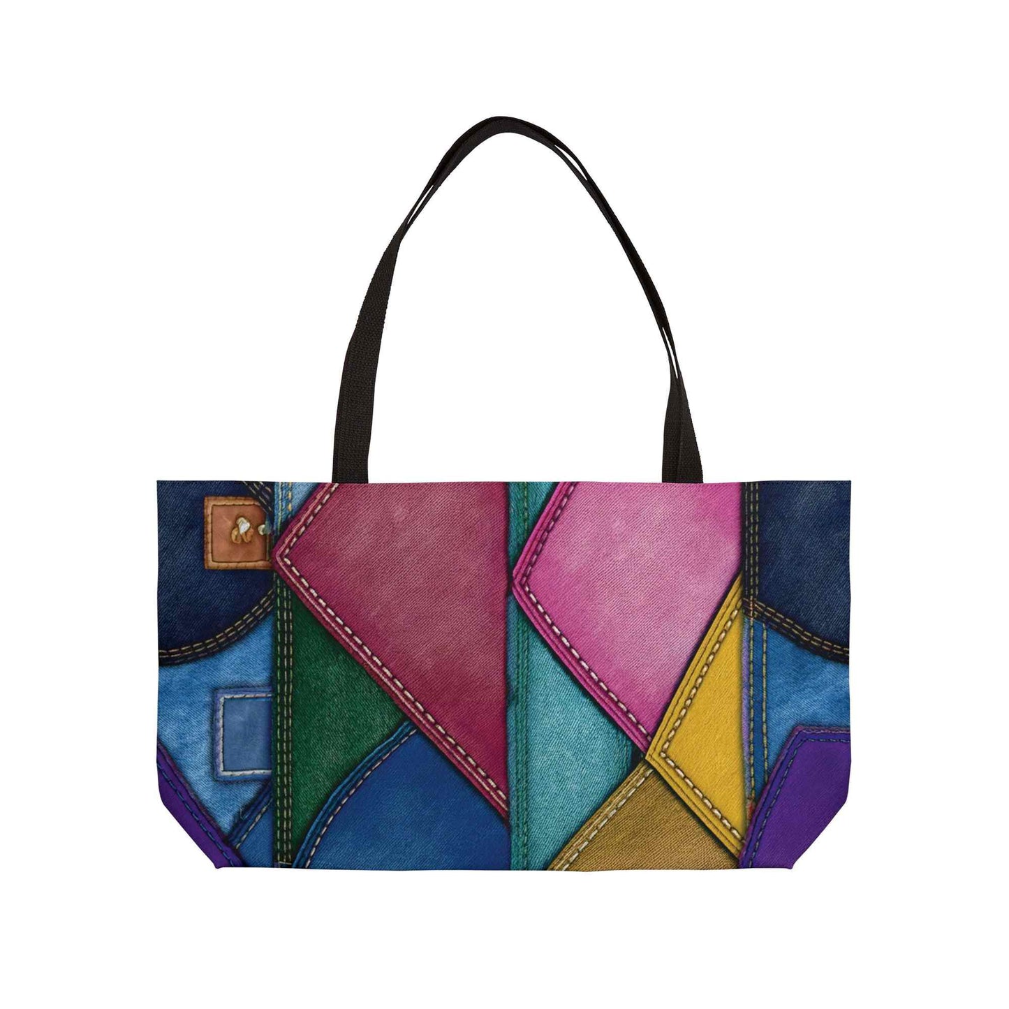 Denim Color Imitation Print Unisex  Yoga Bag  Spun Polyester 24x13 Canvas Gym Bag 34-2