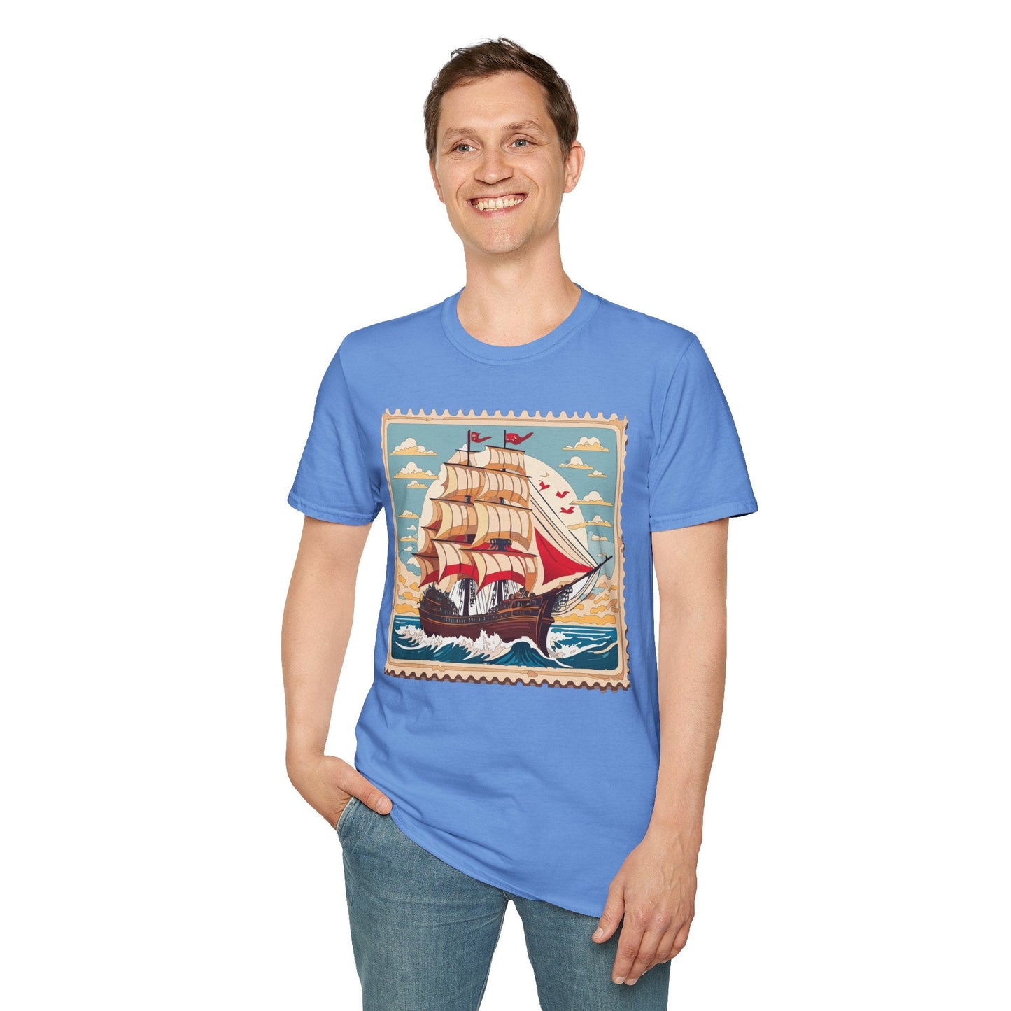 Ship T Shirts Frigate T Shirts Vessel Tee Shirt Unisex Softstyle Gildan 64000 Cotton Tee