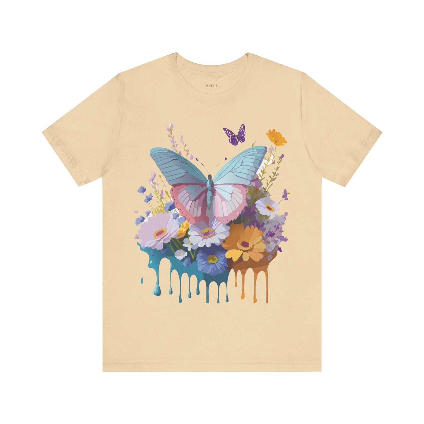 Butterfly Graphic Tee Unisex Short Sleeve Jersey Vintage Artwork Adelpha