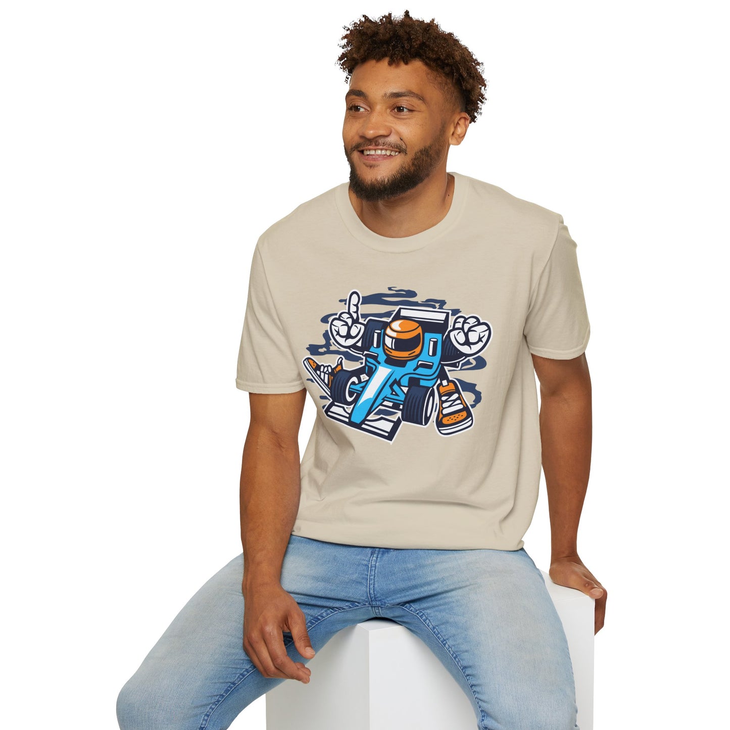 Unisex Cotton T-Shirt with Cartoon Graphic Design
