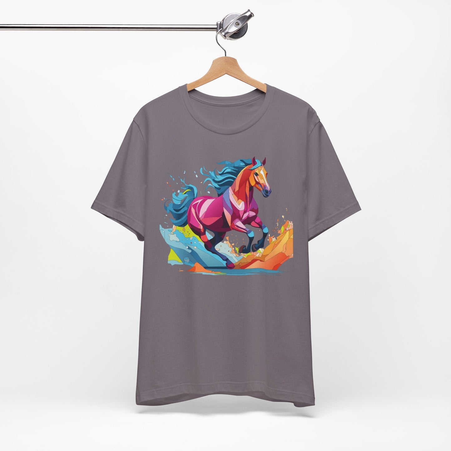 Unisex Animal Tee Shirt With Wild Animals Art Design Short Sleeve Casual Wear Everyday