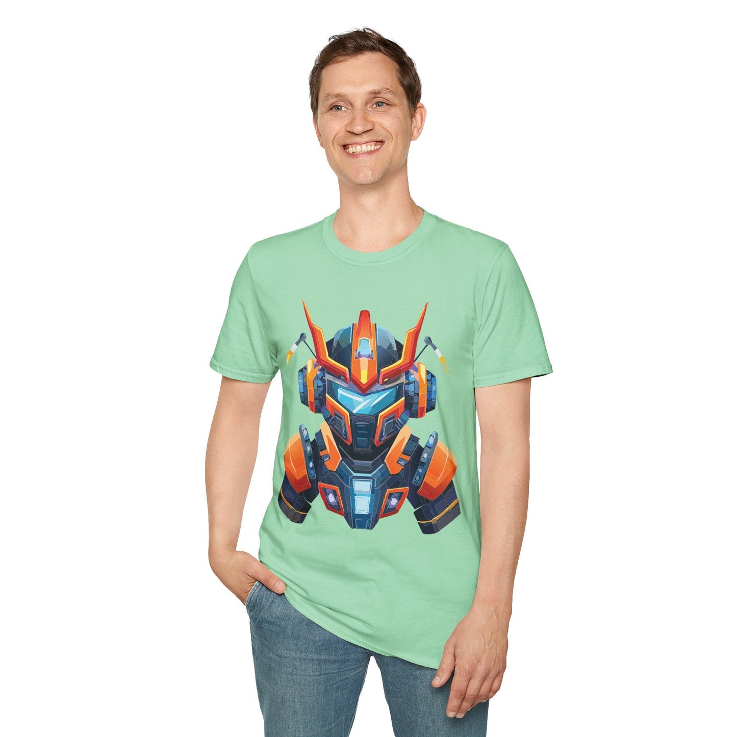 Cyborg Tee Unisex Robot Shirt Terminator Style 100 Percent Ring Spun Cotton Short Sleeve