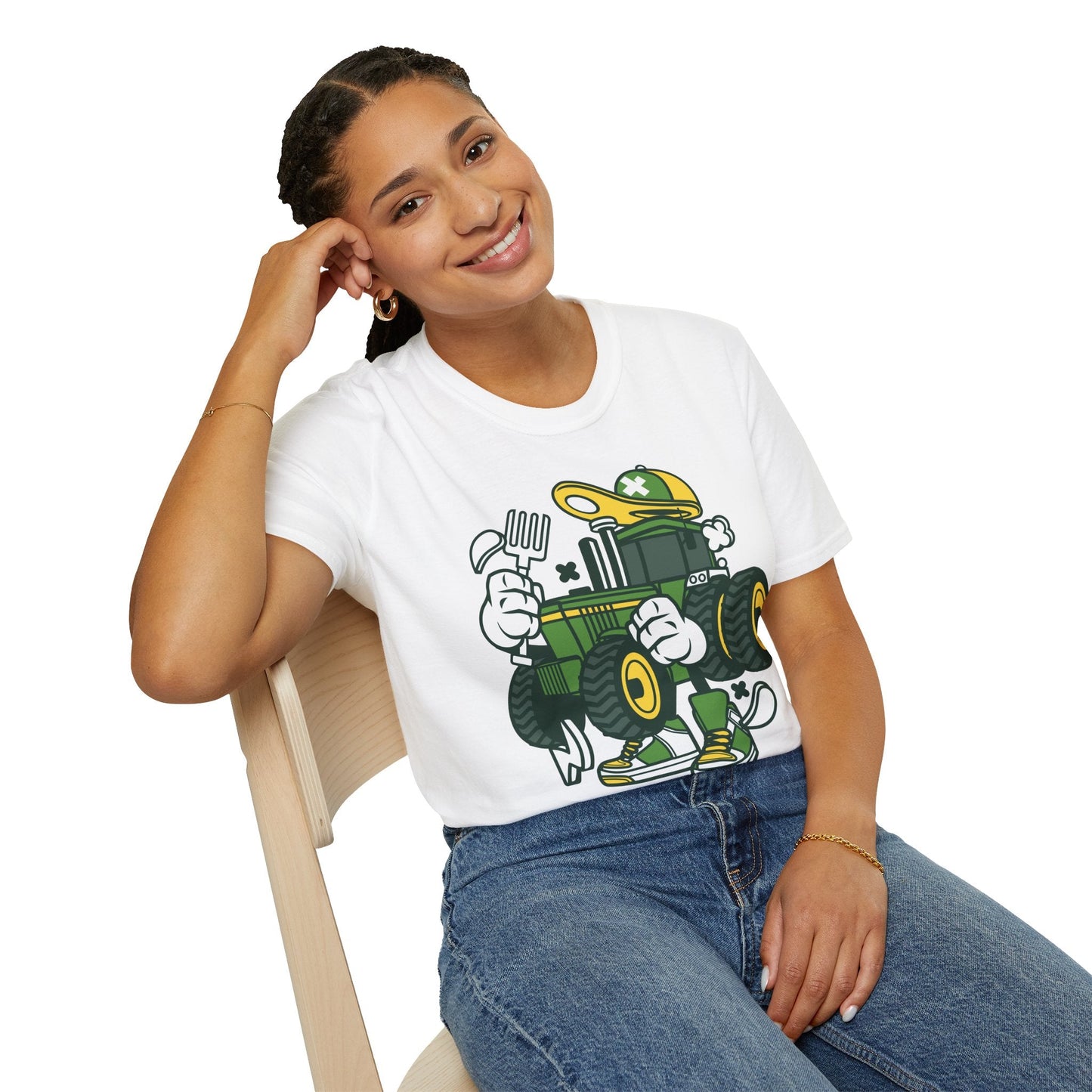 Cartoon T Shirt Animation Tee Funny Design Unisex Softstyle Cotton Shirt 64000 Comfort